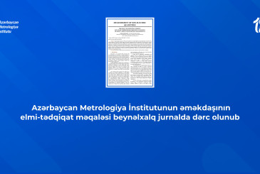 AzMİ əməkdaşının elmi-tədqiqat məqaləsi beynəlxalq jurnalda dərc olunub