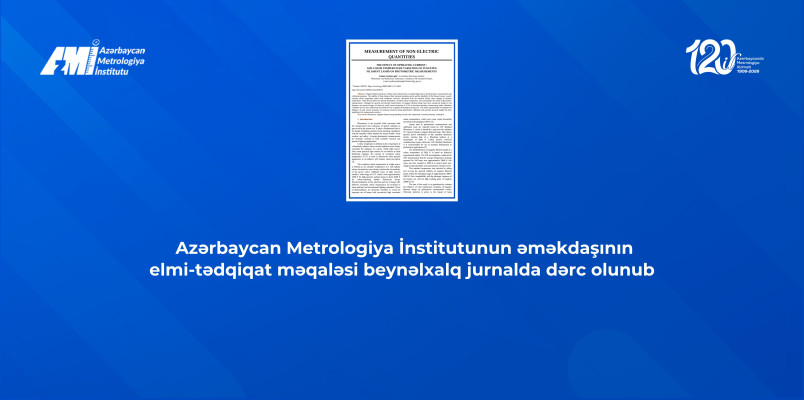 AzMİ əməkdaşının elmi-tədqiqat məqaləsi beynəlxalq jurnalda dərc olunub